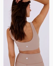Yogatopp Yoga Midi Scoop Top, Taupe - Sisterly Tribe