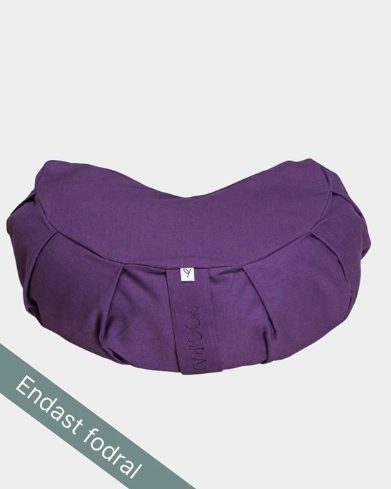 Ytterfodral meditation cushion, crescent, Lilac Purple - Yogiraj