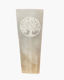 Kristalllampa Selenite Block Lamp 25cm - Tree of Life